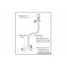 Kit Llave Angular + Flexible de Acero Inoxidable HI-HI 1/2" x 15/16"