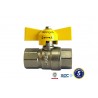 Llave de Gas HI-HI Manilla Amarilla Mariposa 1/2"