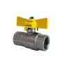 Llave de Gas HI-HI Manilla Amarilla Mariposa 1/2"