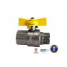 Llave de Gas HI-HE Manilla Amarilla Mariposa 3/4"