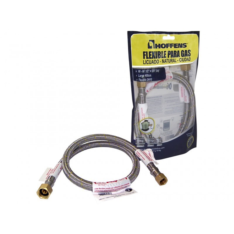 Flexible para Gas HI-HI 1/2" x 3/8" Hilo Izquierdo