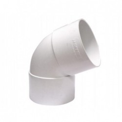 Codo Canaleta Hembra / Hembra Blanco 75 mm x 65°