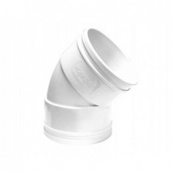 Codo Canaleta Hembra / Hembra Blanco 75 mm x 45°
