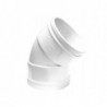 Codo Canaleta Hembra / Hembra Blanco 75 mm x 45°