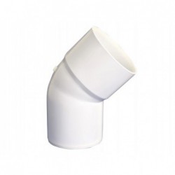 Codo Canaleta Macho / Hembra Blanco 75 mm x 45°