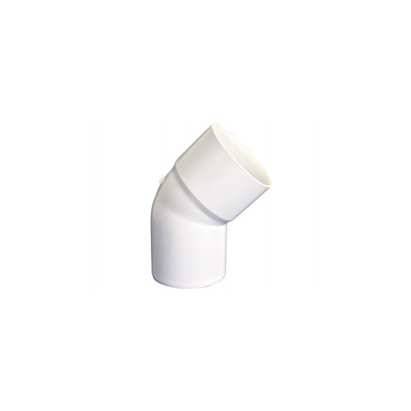Codo Canaleta Macho / Hembra Blanco 75 mm x 45°
