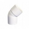 Codo Canaleta Macho / Hembra Blanco 75 mm x 45°