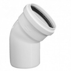 Codo Sanitario Blanco 45º