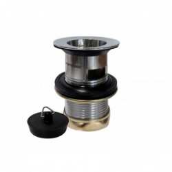 Desagüe Metálico Lavatorios 1 1/4" con Rebalse