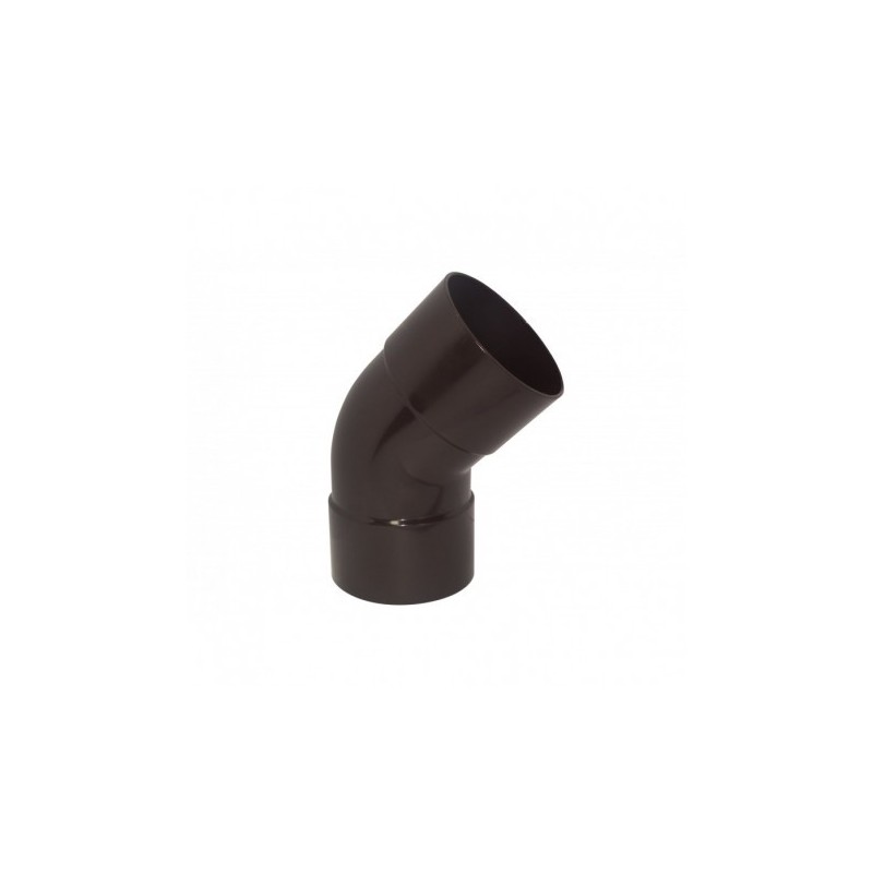 Codo Canaleta Hembra / Hembra Marrón 80mm x 45º.