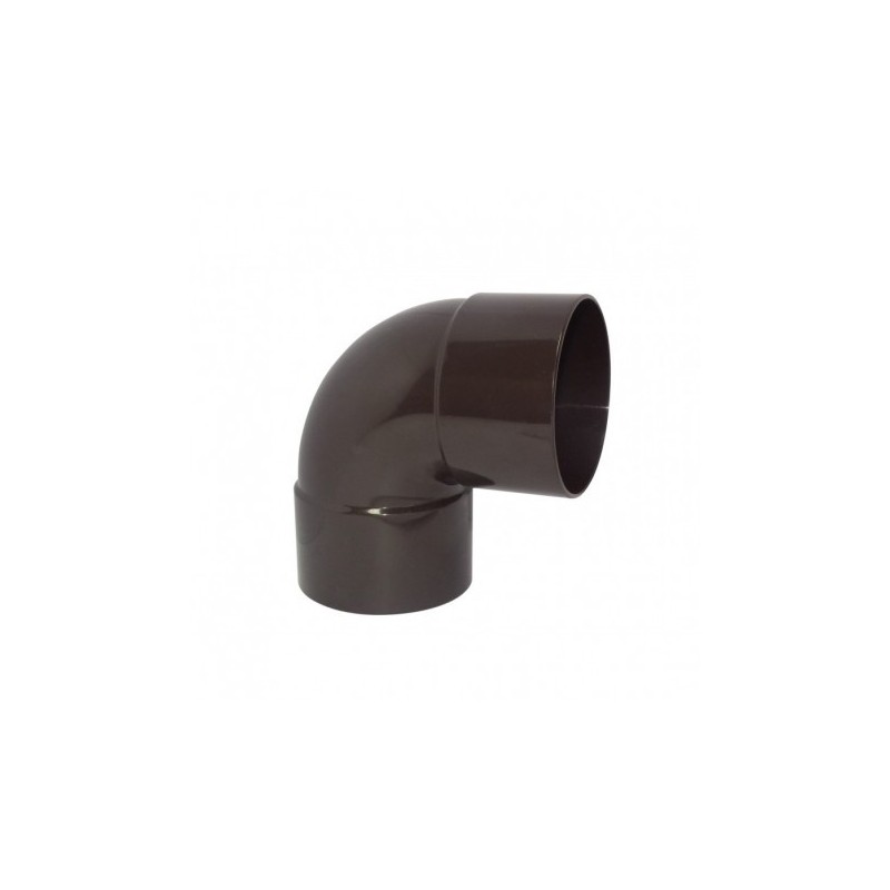 Codo Canaleta Hembra / Hembra Marrón 80mm x 87.5º.