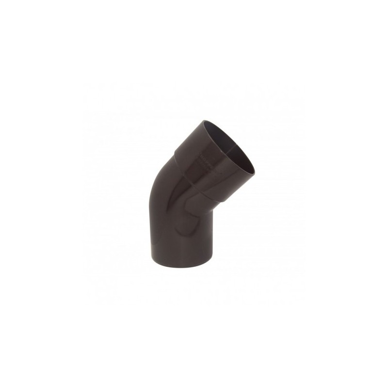 Codo Canaleta Macho / Hembra Marrón 80mm x 45º.