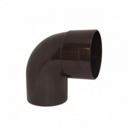 Codo Canaleta Macho / Hembra Marrón 80mm x 87.5º