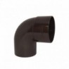 Codo Canaleta Macho / Hembra Marrón 80mm x 87.5º