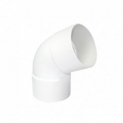 Codo Canaleta Hembra / Hembra Blanco 80mm x 65º