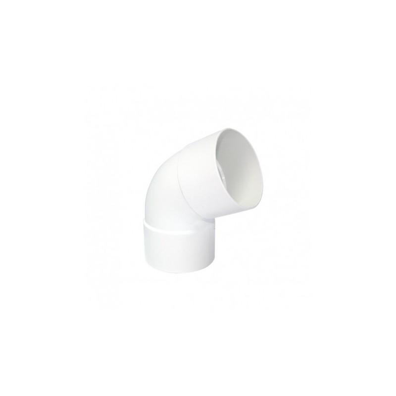 Codo Canaleta Hembra / Hembra Blanco 80mm x 65º