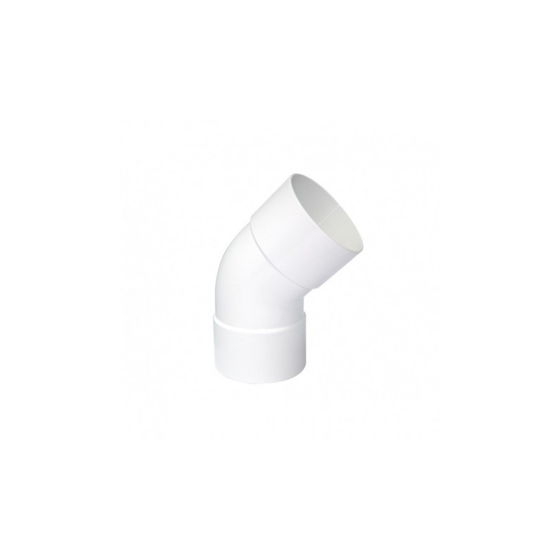 Codo Canaleta Hembra / Hembra Blanco 80mm x 45º