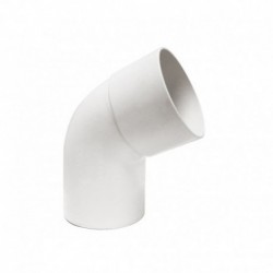 Codo Canaleta Macho / Hembra Blanco 80mm x 65º