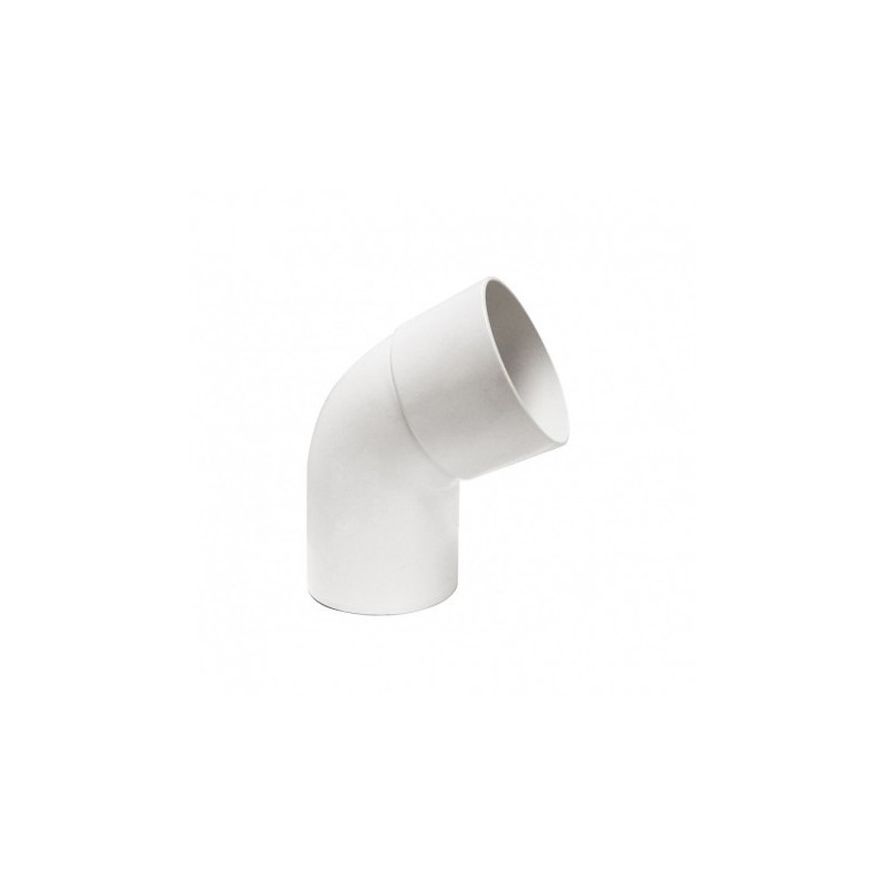 Codo Canaleta Macho / Hembra Blanco 80mm x 65º