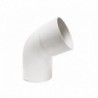Codo Canaleta Macho / Hembra Blanco 80mm x 65º