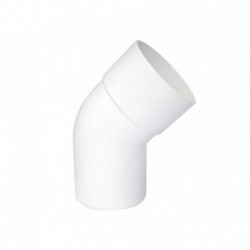 Codo Canaleta Macho / Hembra Blanco 80mm x 45º