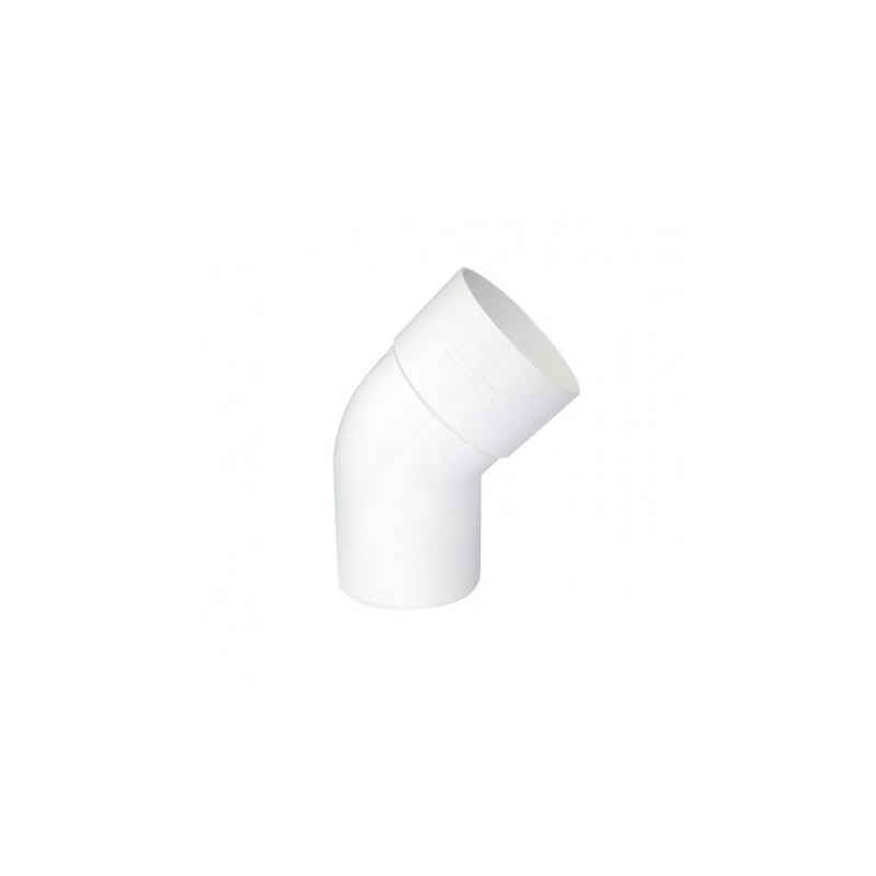 Codo Canaleta Macho / Hembra Blanco 80mm x 45º