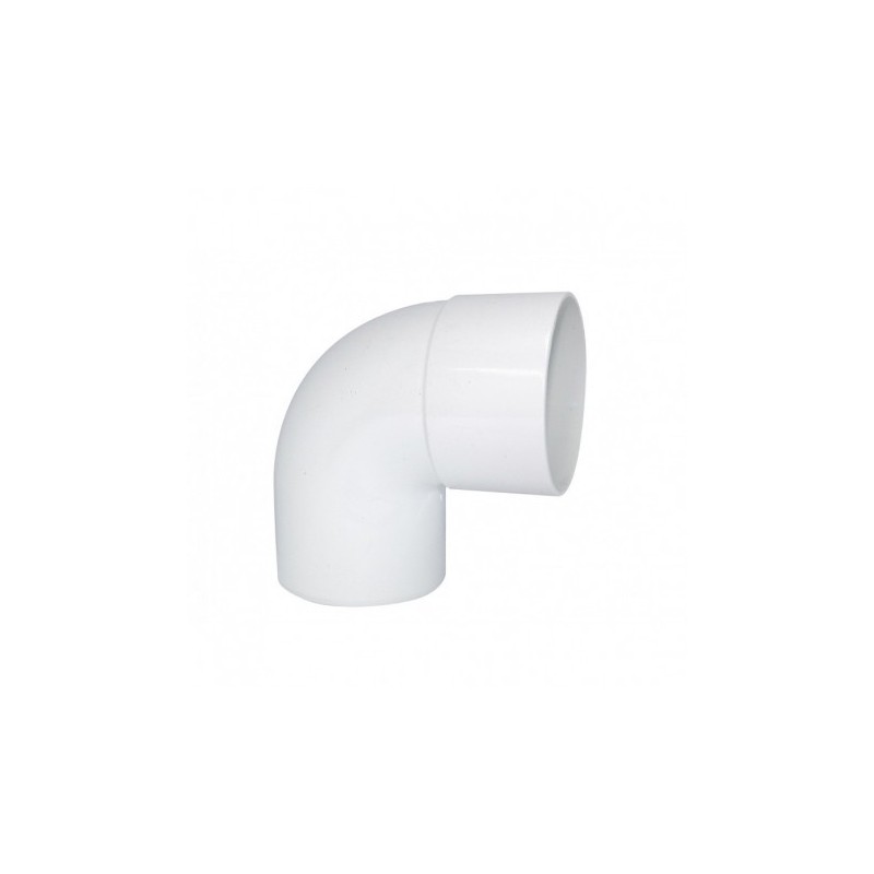 Codo Canaleta Macho / Hembra Blanco 80mm x 87,5º