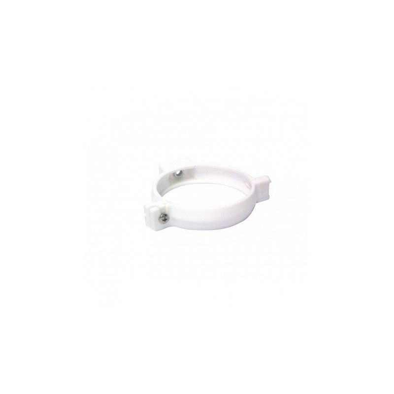 Abrazadera Tubo Bajada 80mm canaleta Blanco