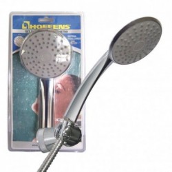 Juego ducha gran diámetro con flexible y soporte