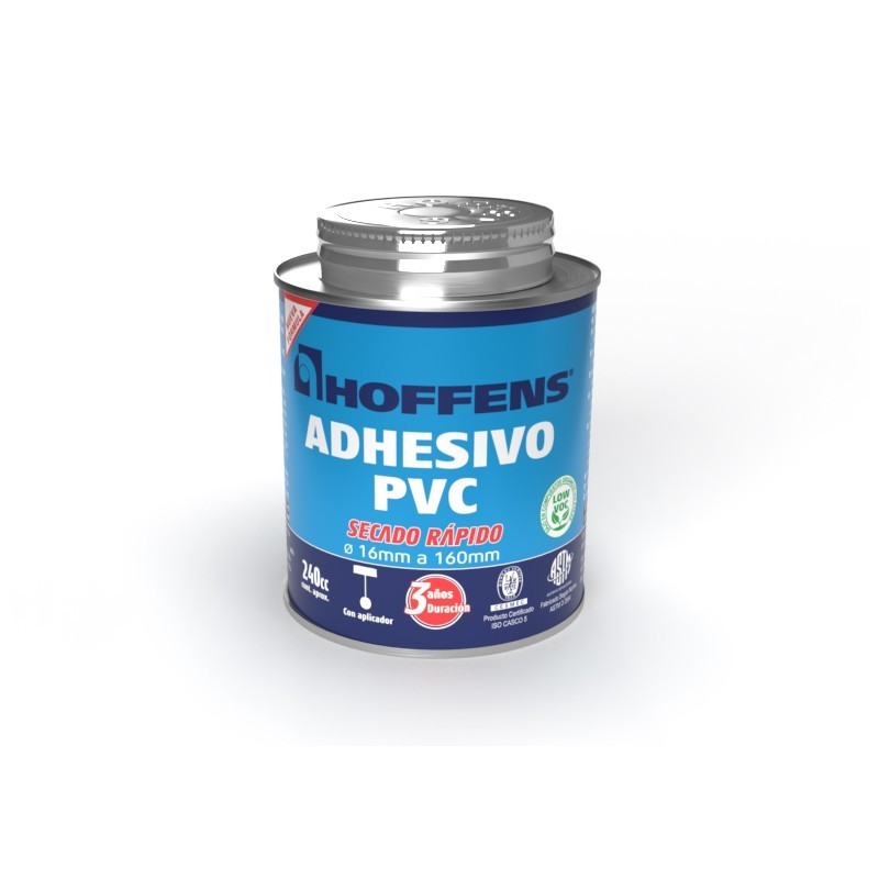 Adhesivo PVC Hoffens Lata - Secado Rápido 240 CC.