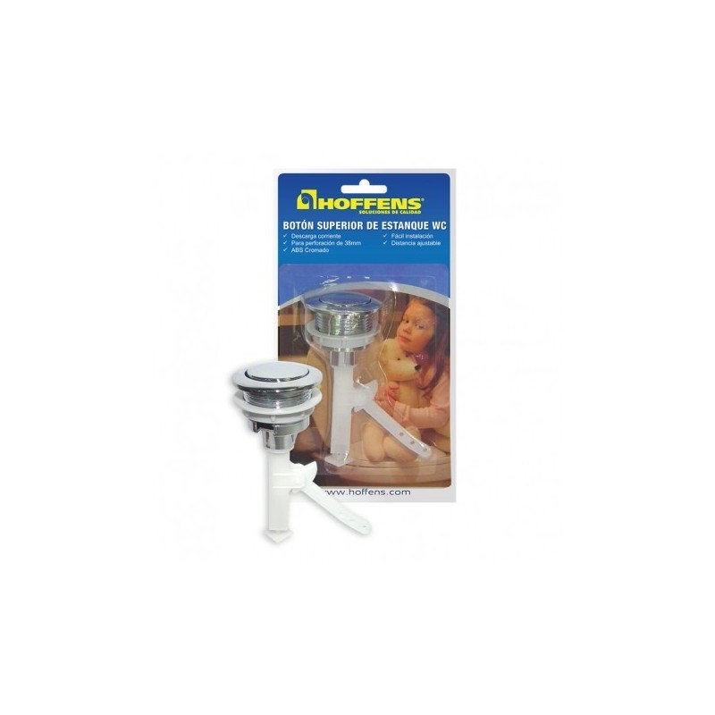 Botón superior cromado para estanque