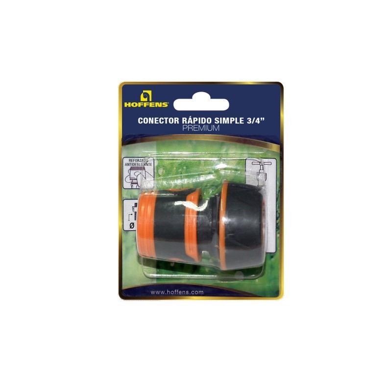 Conector Rápido Simple Premium 3/4" Blister