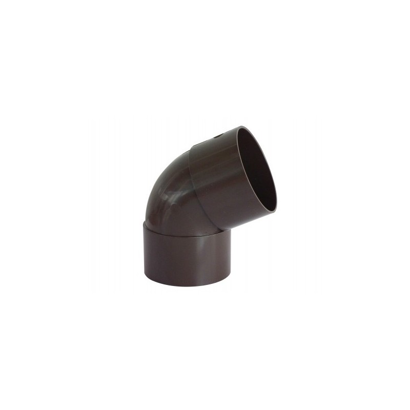 Codo Canaleta Hembra / Hembra Marrón 75 mm x 65°