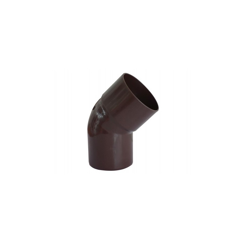 Codo Canaleta Macho / Hembra Marrón 75 mm x 45°