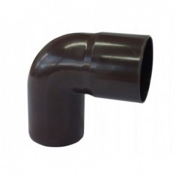 Codo Canaleta Macho / Hembra Marrón 75 mm x 87,5°