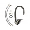 Monomando Lavaplatos Cuello Flexible Allegra Black