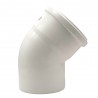 Codo Sanitario Blanco 45º