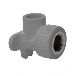 CODO 90° PP-R BETA CON SOPORTE FUSIÓN/HI METÁLICO