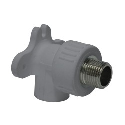 CODO 90° PP-R BETA CON SOPORTE FUSIÓN/HE METÁLICO