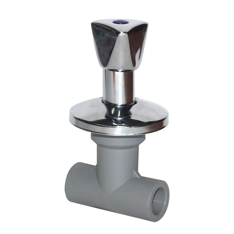 LLAVE DE PASO CROMADA LARGA PP-R BETA Vástago 3,5 CMS.