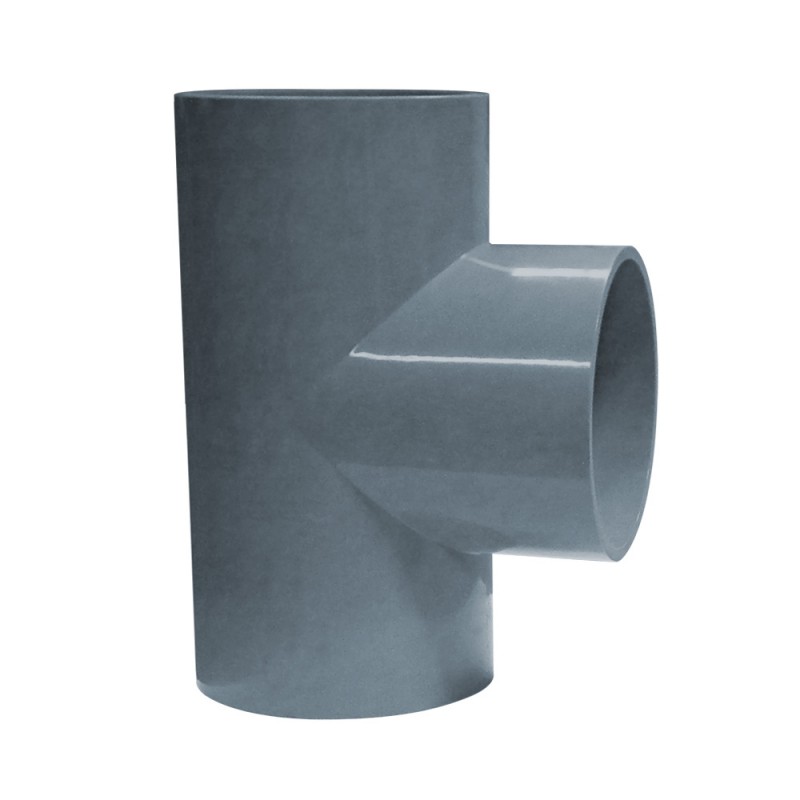 Tee PVC Cementar Diámetros Mayores PN-10