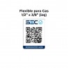 Kit Regulador de Gas + Flexible para Gas 1/2” x 3/8”