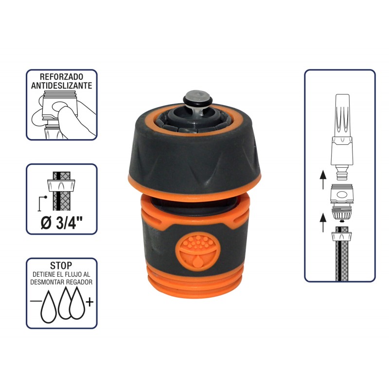 Hozelock Adattatore Per Accessori Da Giardino 3/4'' - Raccordo A Innesto Rapido, Formato Bulk