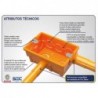 Caja eléctrica tabique con oreja metálica naranja